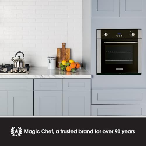 Magic Chef Convection Electric Wall Oven, 24", Stainless Steel