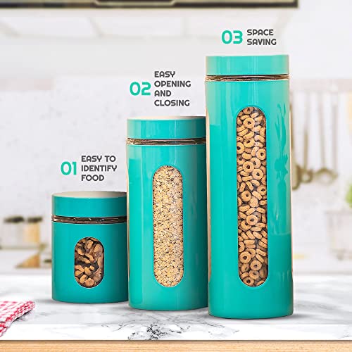 Venoly Set of 4 Airtight Steel Food Canisters