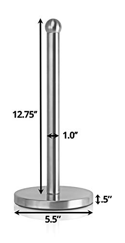 Stainless Steel Paper Towel Holder - Weighted Base