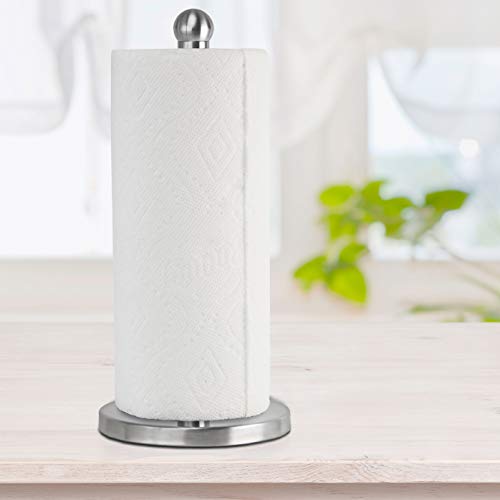 Stainless Steel Paper Towel Holder - Weighted Base