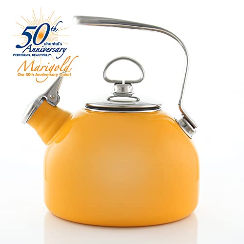 Chantal Classic Teakettle, 1.8 QT, Steel Enamel