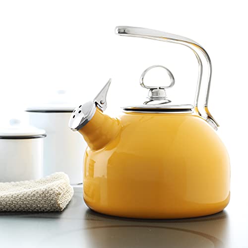 Chantal Classic Teakettle, 1.8 QT, Steel Enamel