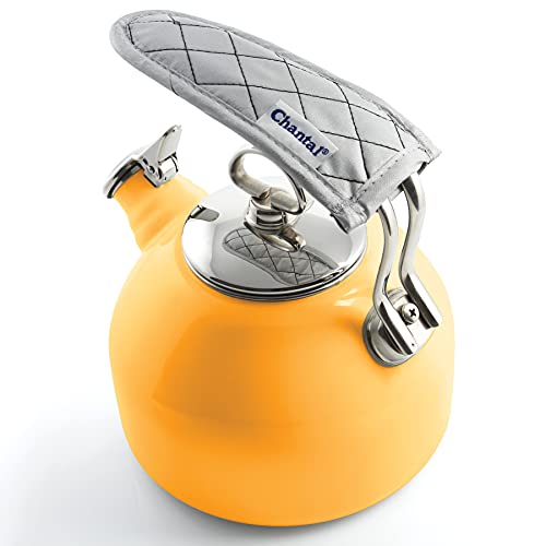 Chantal Classic Teakettle, 1.8 QT, Steel Enamel