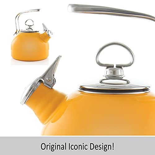 Chantal Classic Teakettle, 1.8 QT, Steel Enamel