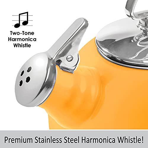 Chantal Classic Teakettle, 1.8 QT, Steel Enamel