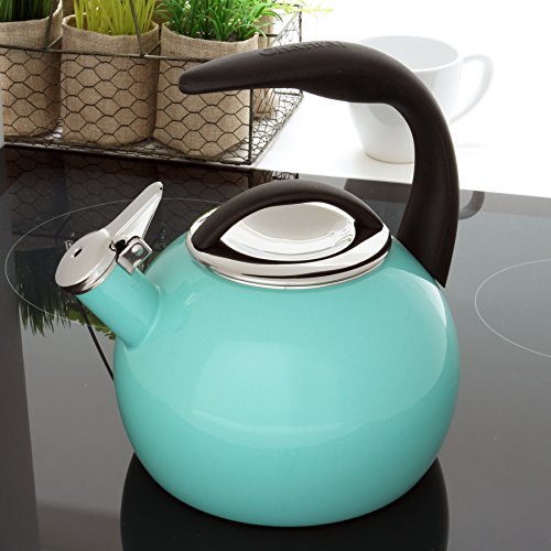 Chantal 40th Anniversary Aqua Tea Kettle, 2 Quart