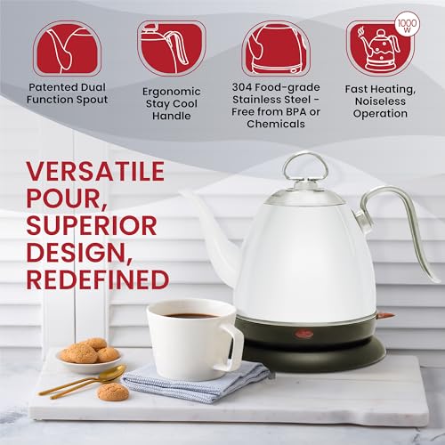 Chantal Mia Electric Kettle 32 oz White Color