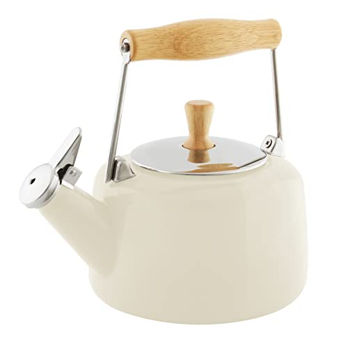 Chantal Whistling Teakettle, 1.4 quarts, Almond