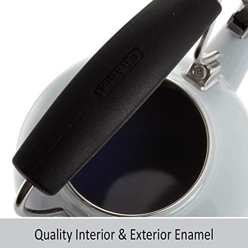 Chantal Enamel Vintage Tea Kettle, Whistling - Fade Grey