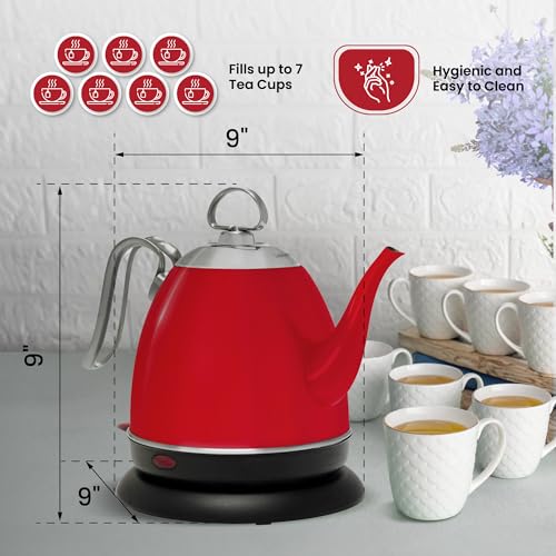 Chantal Mia Electric Kettle, 32 oz in Red