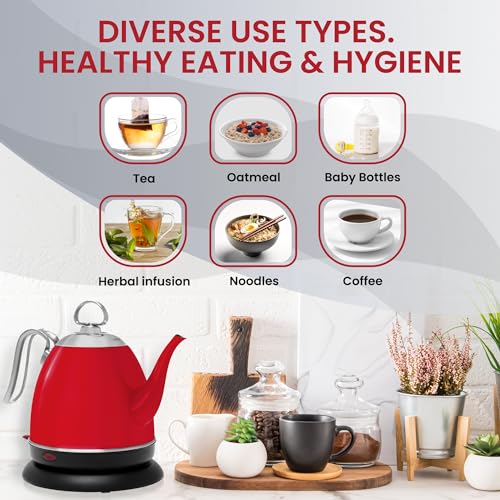 Chantal Mia Electric Kettle, 32 oz in Red