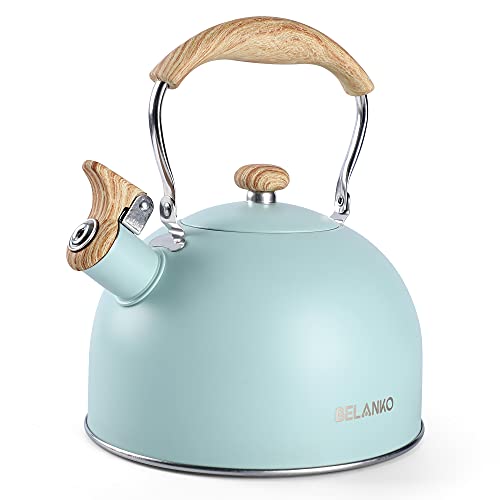 Belanko 2.5 Liter Whistling Tea Kettle - Turquoise