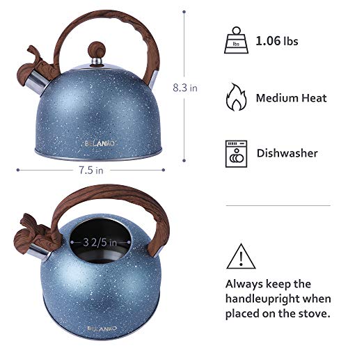 BELANKO 2.5L Stainless Steel Tea Kettle - Wood Handle