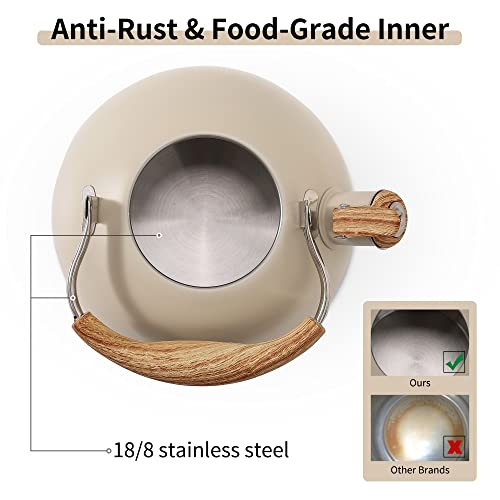 2.5 Quart Whistling Tea Kettle, Food Grade Stainless Steel