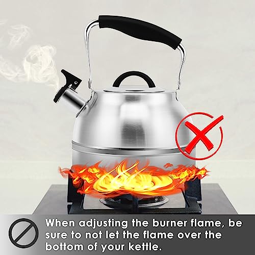 Rorence 3 Quart Stainless Steel Whistling Tea Kettle