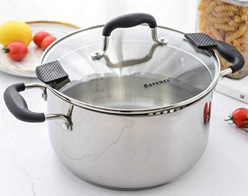 6 Quart Stainless Steel Stock Pot with Strainer Lid