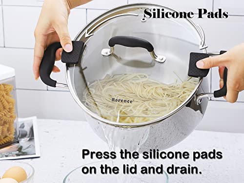 6 Quart Stainless Steel Stock Pot with Strainer Lid
