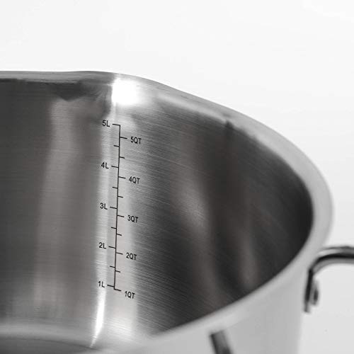 6 Quart Stainless Steel Stock Pot with Strainer Lid