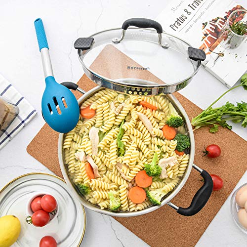 6 Quart Stainless Steel Stock Pot with Strainer Lid