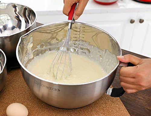 Rorence 3 Quart Mixing Bowls Set - Stainless Steel