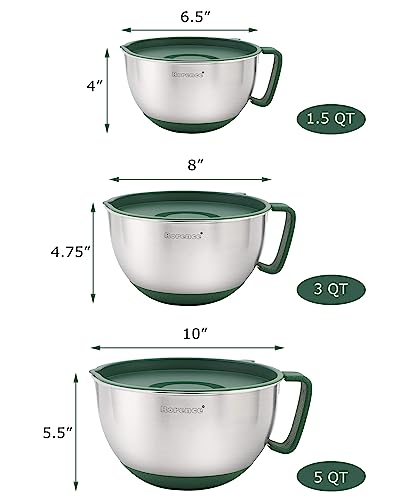 Rorence Stainless Steel Mixing Bowls Set - Set of 3