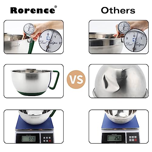 Rorence Stainless Steel Mixing Bowls Set - Set of 3