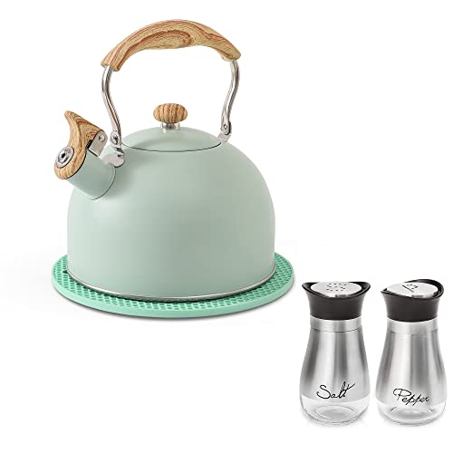Tea Kettle with Salt and Pepper Shakers Kit