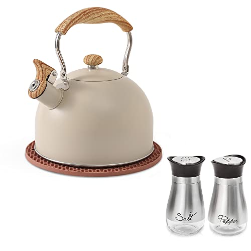 Tea Kettle with Salt & Pepper Shakers Set