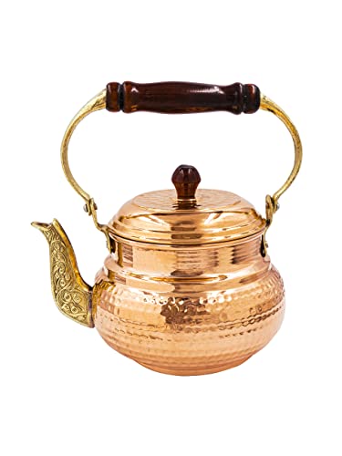 Italian Style Handmade Copper Tea Kettle Vintage Pot