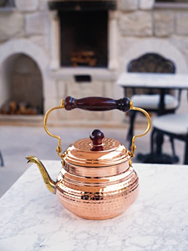 Italian Style Handmade Copper Tea Kettle Vintage Pot