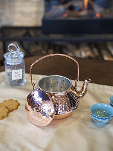 Japanese Handmade Solid Copper Stovetop Tea Kettle 800ml
