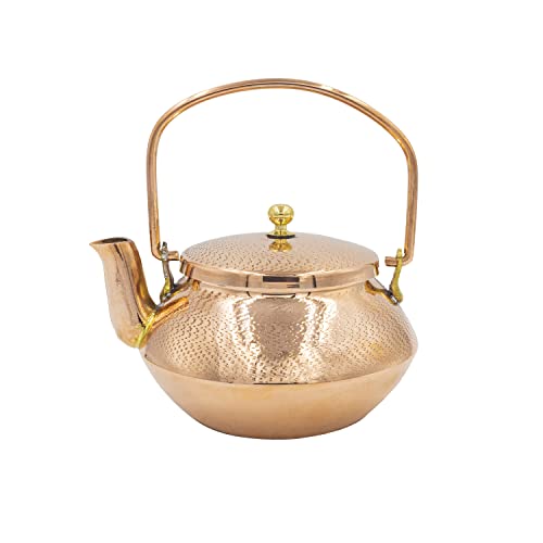 Handmade Japanese Solid Copper Tea Kettle, Stovetop Pot
