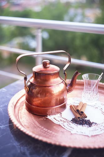 1.3L Oxide Copper Teapot Kitchen Kettle Tea Pot