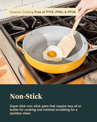 Caraway Nonstick Ceramic Cookware Set - 12 Piece