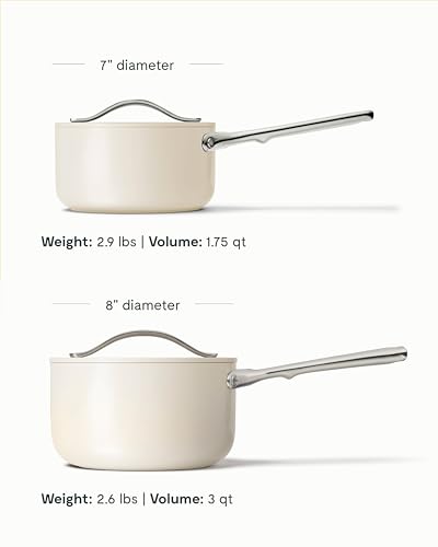 3 qt Caraway Nonstick Ceramic Sauce Pan with Lid