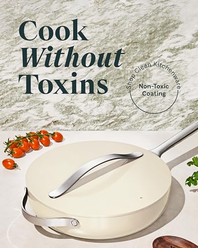 Caraway Ceramic Sauté Pan with Lid - Nonstick