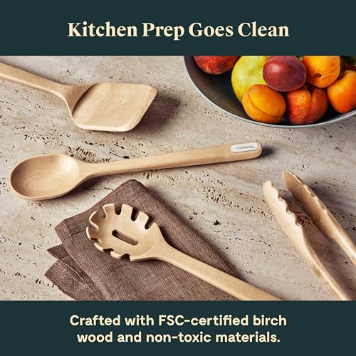 Caraway 5-Piece Birch Wood Kitchen Utensil Set