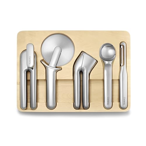 5 Piece Stainless Steel Kitchen Gadget Set with Organizer