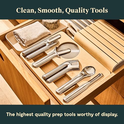 5 Piece Stainless Steel Kitchen Gadget Set with Organizer