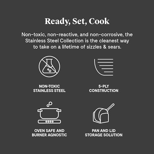 Caraway Stainless Steel Cookware Set - Non Toxic