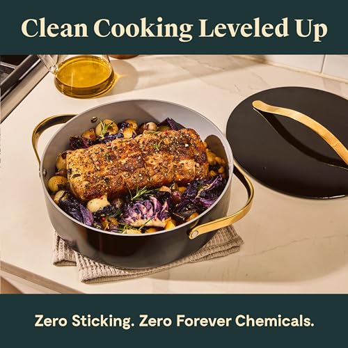 Caraway Rondeau - 6 Qt Non-Stick Pan - Chemical-Free, Versatile