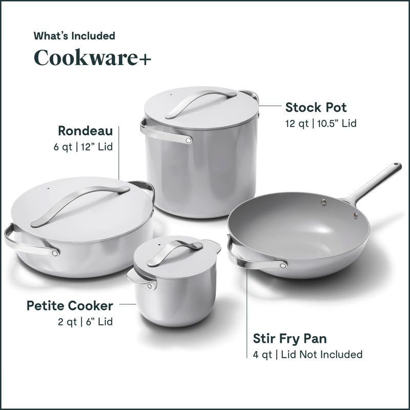 Caraway Cookware Collection - Specialty Cookware Set - Gray