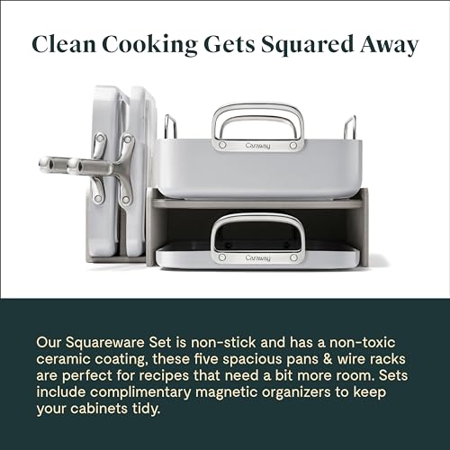 Caraway Square Cookware Set - Non-Stick Ceramic Coated