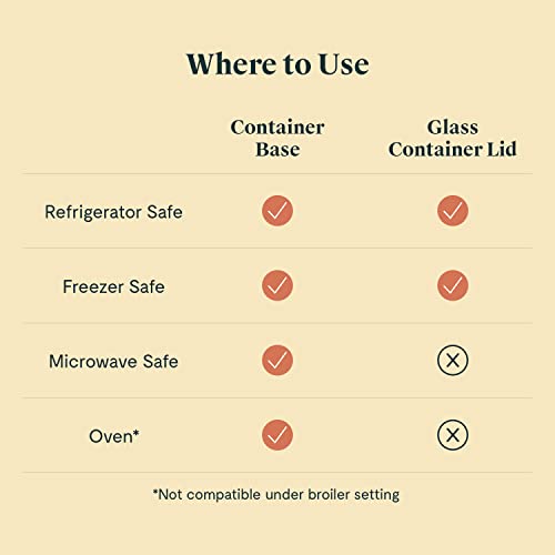 Caraway Glass Food Storage Container Set - Non Stick