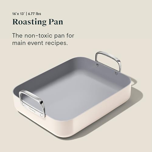 Caraway Ceramic Coated Roasting Pan with Rack