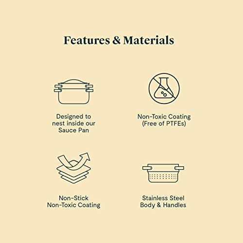 Stainless Steel Caraway Steamer with Non-Stick Coating