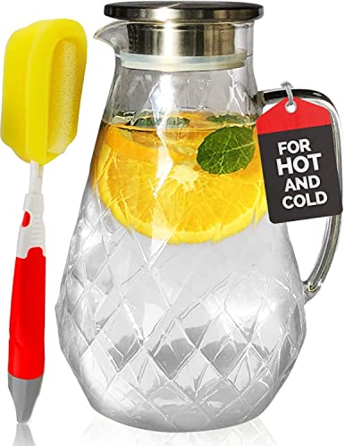 Pykal Diamond Glass Pitcher - 72 Oz - Beverage
