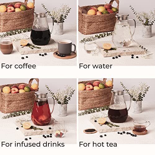 Pykal Diamond Glass Pitcher - 72 Oz - Beverage
