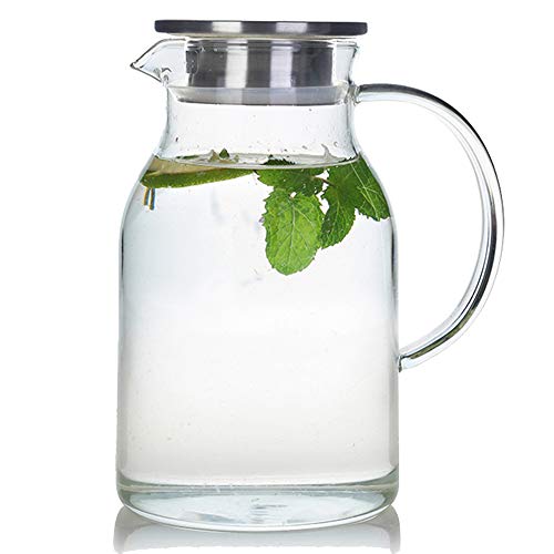 Karafu Glass Pitcher, 68Oz Heat Resistant for Drinks