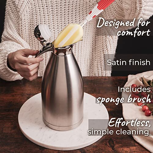 PYKAL Thermal Coffee Carafe: 68oz Stainless Steel Pot